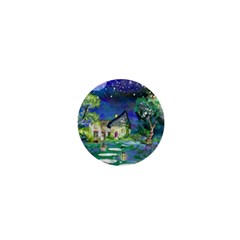 Background Fairy Tale Watercolor 1  Mini Buttons