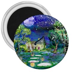 Background Fairy Tale Watercolor 3  Magnets