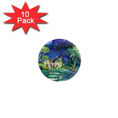 Background Fairy Tale Watercolor 1  Mini Magnet (10 pack) 