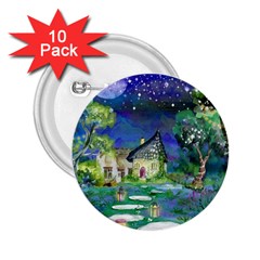 Background Fairy Tale Watercolor 2.25  Buttons (10 pack) 