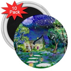 Background Fairy Tale Watercolor 3  Magnets (10 pack) 