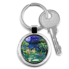 Background Fairy Tale Watercolor Key Chains (Round) 