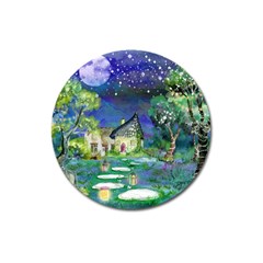 Background Fairy Tale Watercolor Magnet 3  (Round)