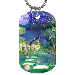 Background Fairy Tale Watercolor Dog Tag (One Side)