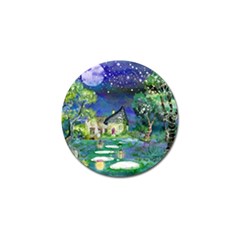 Background Fairy Tale Watercolor Golf Ball Marker