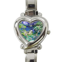 Background Fairy Tale Watercolor Heart Italian Charm Watch