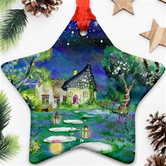 Background Fairy Tale Watercolor Star Ornament (two Sides) by Nexatart