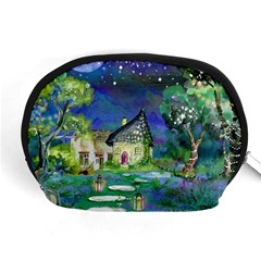 Background Fairy Tale Watercolor Accessory Pouches (medium)  by Nexatart