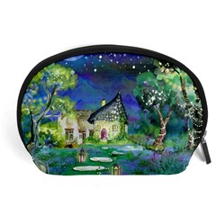 Background Fairy Tale Watercolor Accessory Pouches (large)  by Nexatart