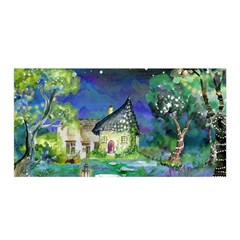 Background Fairy Tale Watercolor Satin Wrap