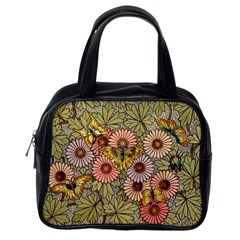 Flower Butterfly Cubism Mosaic Classic Handbags (one Side) by Nexatart