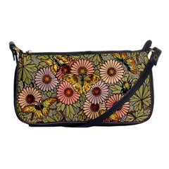 Flower Butterfly Cubism Mosaic Shoulder Clutch Bags