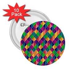 Background Geometric Triangle 2.25  Buttons (10 pack) 