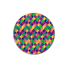 Background Geometric Triangle Magnet 3  (Round)