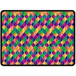 Background Geometric Triangle Double Sided Fleece Blanket (Large)  80 x60  Blanket Front