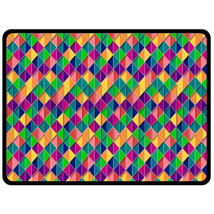 Background Geometric Triangle Double Sided Fleece Blanket (Large) 