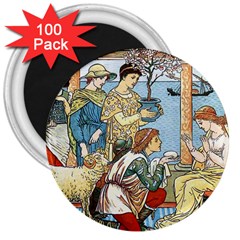 Vintage Princess Prince Old 3  Magnets (100 Pack) by Nexatart