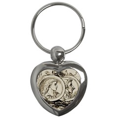 Young Old Man Weird Funny Key Chains (heart)  by Nexatart