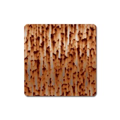 Stainless Rusty Metal Iron Old Square Magnet by Nexatart