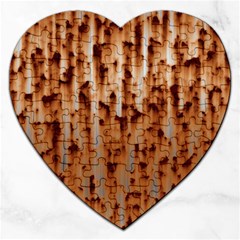 Stainless Rusty Metal Iron Old Jigsaw Puzzle (heart) by Nexatart