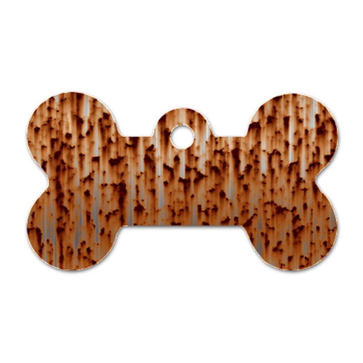 Stainless Rusty Metal Iron Old Dog Tag Bone (One Side)