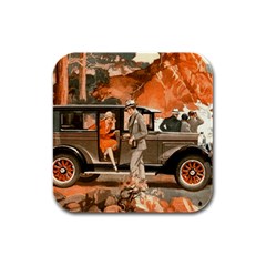 Car Automobile Transport Passenger Rubber Square Coaster (4 Pack)  by Nexatart