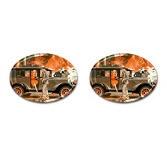 Car Automobile Transport Passenger Cufflinks (oval) by Nexatart