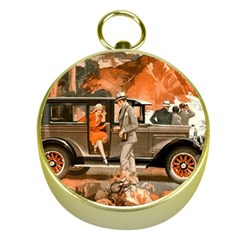 Car Automobile Transport Passenger Gold Compasses by Nexatart