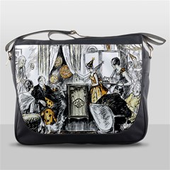 Vintage People Party Celebrate Messenger Bags by Nexatart