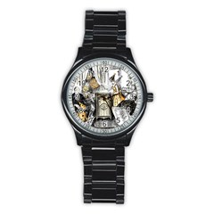 Vintage People Party Celebrate Stainless Steel Round Watch by Nexatart