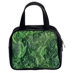 Green Geological Surface Background Classic Handbags (2 Sides) by Nexatart