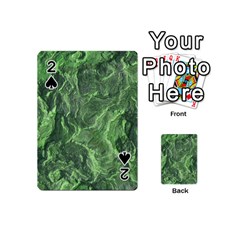 Green Geological Surface Background Playing Cards 54 (mini)  by Nexatart