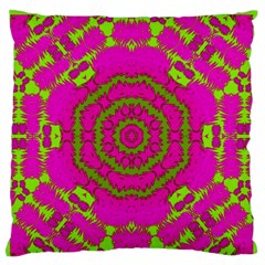 Fern Forest Star Mandala Decorative Standard Flano Cushion Case (one Side) by pepitasart