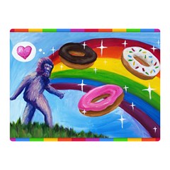 Bigfoot Rainbows And Donuts Double Sided Flano Blanket (mini)  by KatieClarkArt