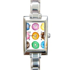 Donuts Rectangle Italian Charm Watch