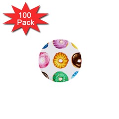 Donuts 1  Mini Buttons (100 Pack)  by KuriSweets