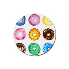 Donuts Rubber Coaster (round)  by KuriSweets