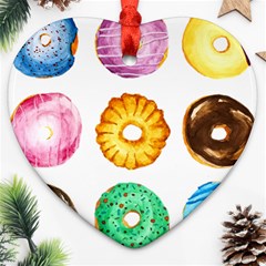 Donuts Heart Ornament (two Sides) by KuriSweets