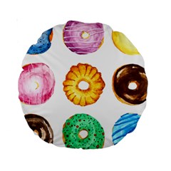 Donuts Standard 15  Premium Round Cushions by KuriSweets