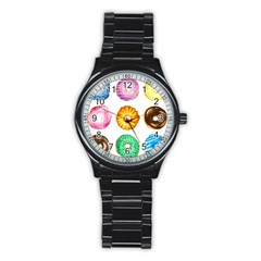 Donuts Stainless Steel Round Watch by KuriSweets