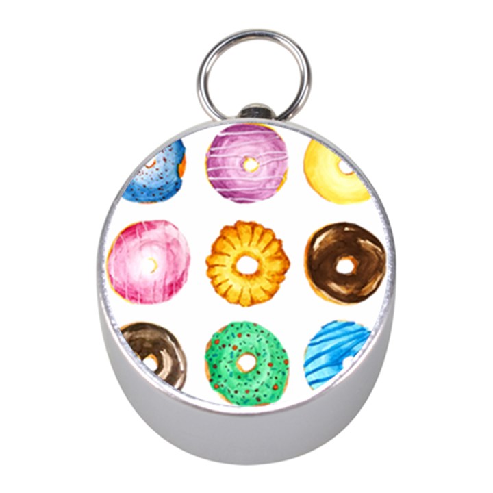 Donuts Mini Silver Compasses