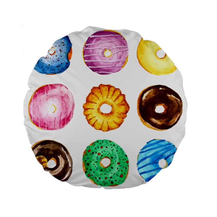 Donuts Standard 15  Premium Flano Round Cushions