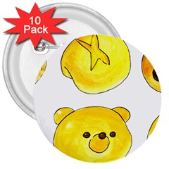 Bread 3  Buttons (10 Pack)  by KuriSweets