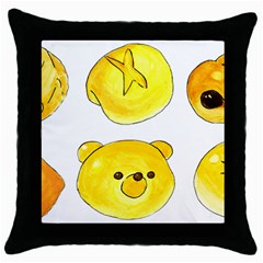 Bread Throw Pillow Case (Black)