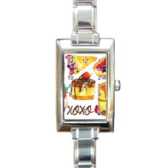 Xoxo Rectangle Italian Charm Watch by KuriSweets