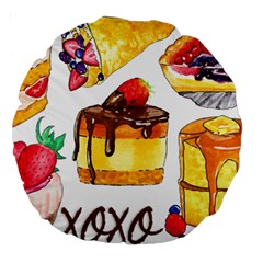 Xoxo Large 18  Premium Round Cushions by KuriSweets