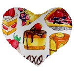 Xoxo Large 19  Premium Heart Shape Cushions Front