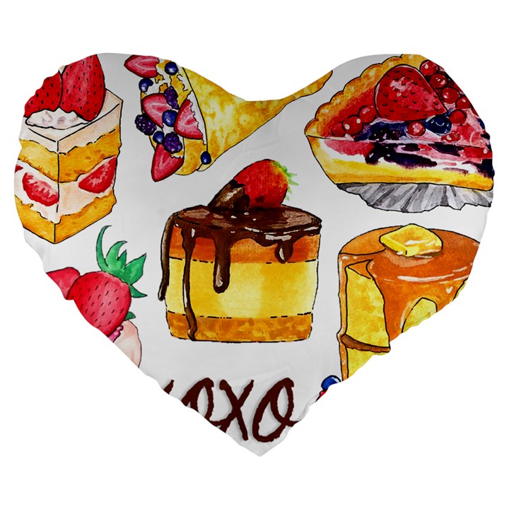 Xoxo Large 19  Premium Heart Shape Cushions