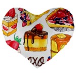 Xoxo Large 19  Premium Heart Shape Cushions Back