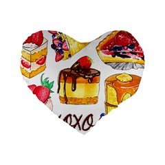 Xoxo Standard 16  Premium Flano Heart Shape Cushions by KuriSweets